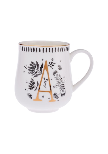 Emsan Artisan A Letter New Bone Kupa 220 Ml