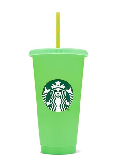 Starbucks Yeniden Kullanılabilir Soğuk İçecek Bardağı Yeşil - Renk Değiştirme Özellikli- 473ml Yeşil