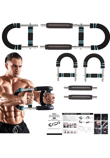 Vücut Antrenmanı Ayarlanır Dirençli Bar Kol Bacak Bilek Omuz Göğüs Kas Güçlendirici Egzersiz Aleti