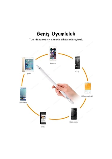 Tab M10 Tb-x606f Lenovo Sensitivity Stylus Kapasitif Dokunmatik Kalem Çizim Ve Tasarım Tablet Kalemi