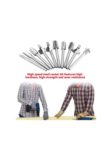 Lemestar 10'lu Hss Ahşap İşleme Freze Ucu Seti - Taşlama, Oymacılık Ve Freze İşlemleri İçin Elektrikli Düzeltici Uçları