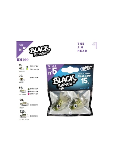 Fiiish Black Minnow Bm160/5 Jig Head Ağırlık Gr : Bm624 120gr