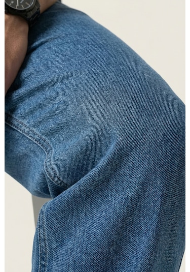 Erkek Rahat Kesim Baggy Jean Pantolon 30073 - Lacivert