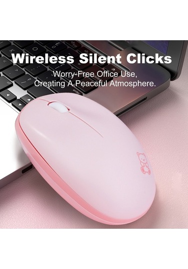Dancemonkey Şık & Kaliteli Kablosuz Fare: Sessiz Tıklama, Pürüzsüz Kullanım, Renkli Seçenekler Optik Optik