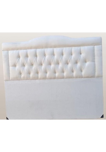 Dk 150'lık Tay Tüyü Krem Kumaş Dolgun Kapitone El Yapımı Çift Kişilik Başlık