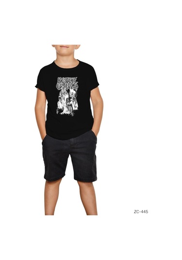 Black Earth Siyah Çocuk Tişört Beyaz