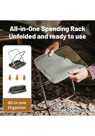 Naturehike Katlanır Tabure Taşınabilir Açık Hava Kamp Alüminyum Sandalye Siyah Siyah