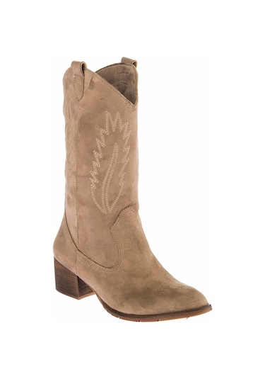 Fox Shoes Vizon Süet Kadın Bot E267730002