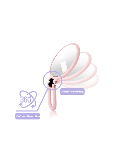 Qingmipy 10x/15x Büyütmeli Çift Taraflı Taşınabilir Katlanır Makyaj Aynası - Abs Malzeme, 360 Dönebilir, Duvar Asma Kancalı, Hediye Seçeneği Mor