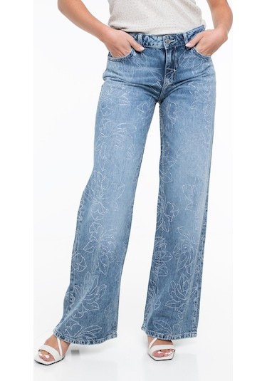 Guess Indigo Relaxed Fit Kadın Jean Pantolon W6ga2kd1069 Mavi