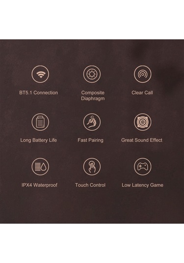 Mufunye Gerçek Kablosuz Bluetooth Kulaklık, Bluetooth 5.1, Dokunmatik Kontrol, Beyaz