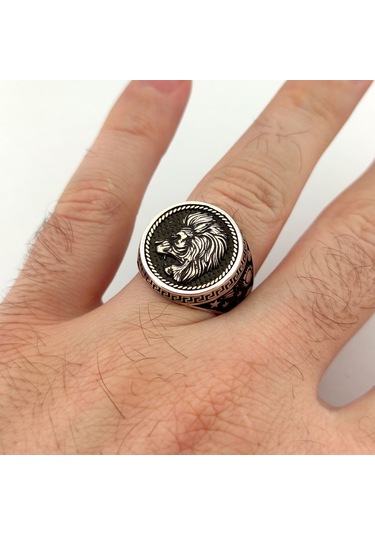 Fkgümüş 925 Ayar Gümüş Aslan Burcu Yüzük