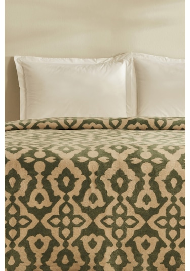 Karaca Home Rina Çift Kişilik Pamuklu Battaniye Yeşil