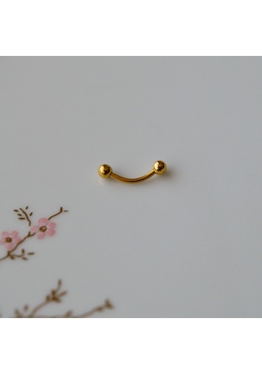 Heppii 6 Mm Cerrahi Çelik Gold Renkli İki Ucu Top Piercing Tragus Helix