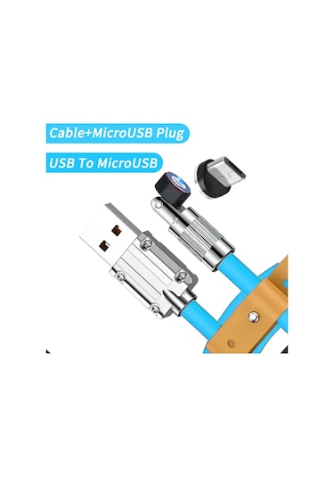 Dıxsg6a 120w 540 Dönen Manyetik Şarj Kablosu Usb-c/micro Usb 1.5m Samsung Iphone Uyumlu İçin Hızlı Şarjaltın1.2m