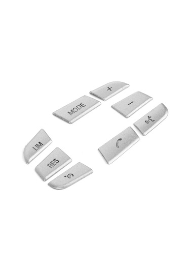 Reedark Bmw 1/2/3/4/5/7 Serisi X1 X3 X5 F10 F20 İçin Direksiyon Tuş Kaplama, Gümüş Renk, 8 Parça, Alüminyum Alyaş, Basit Kurulum,  Uyum Diğer