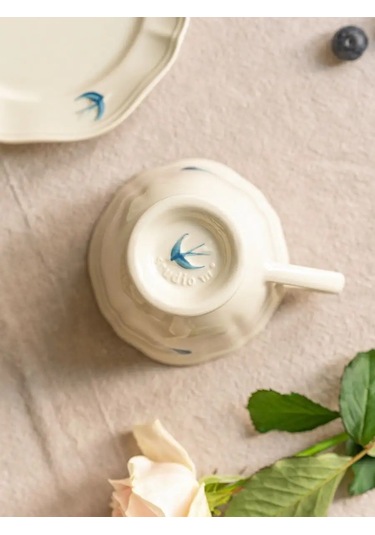 Roomi 250 Ml Seramik Kupa, Biblo Desenli, Elde Boyanmış 165259565 Yeşil