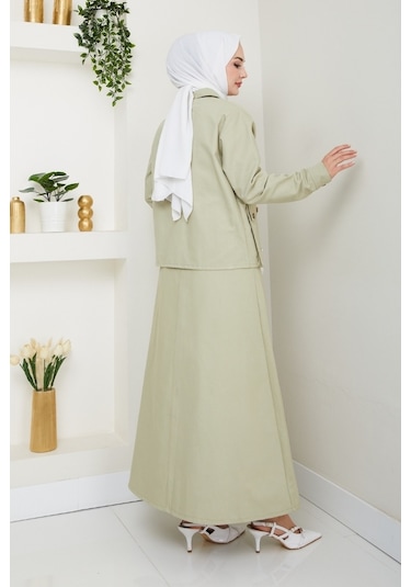 Körük Cepli Gömlek Etek İkili Takım 1551 - Mint Mint Yeşili