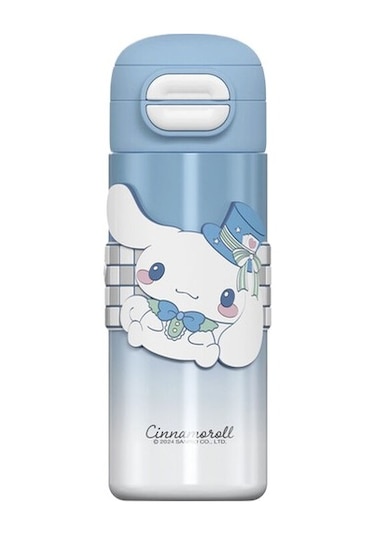 316 Paslanmaz Çelikten Yapılmış Çocuklara Için Taşınabilir Karikatür Su Şişesi T0dmy2 Açık Mavi