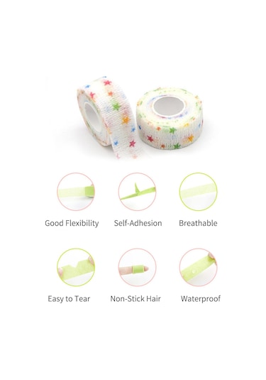 Xindoker 4 Rulo Kendinden Yapışan Nefes Alabilir Esnek Sargı Bezi - 1 İnç X 5 Yard