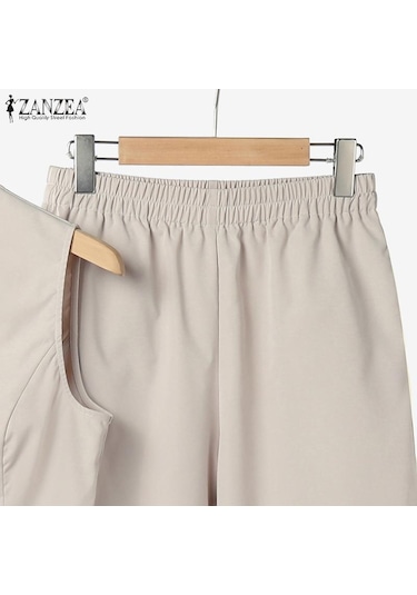 Zanzea Yaz Kıyafetleri Bayan Üstleri Ve Geniş Bacak Pantolon Rahat İki Parçalı Takım Elbise Seti Pembe Zanzea Yaz Kıyafetleri Bayan Üstleri Ve Geniş Bacak Pantolon Rahat İki Parçalı Takım Elbise Seti Pembe