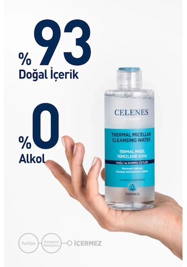 Celenes Thermal Misel Kuru Ve Hassas Ciltler İçin Yüz Temizleme Suyu, 400 Ml