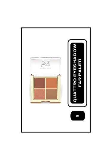 Golden Rose Quattro Eyeshadow Palette 05 Red Brick Göz Far Paleti