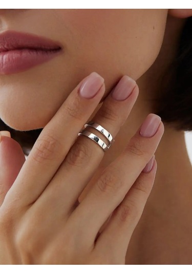 Miestilo 925 Ayar Gümüş Parmak Ucu Yüzüğü Falanks İçin, Takı 117804420 Beyaz