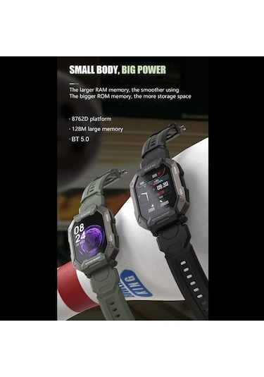 Pazly Dayanıklı C20 1.72'' Dokunmatik 5atm Su Geçirmez Akıllı Saat  (İthalatçı Garantili )