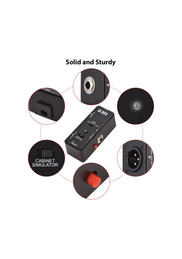 Ruicoo Rowın Lef331 Elektro Gitar Dı Box Efekt Pedalı - Düşük Distorsiyon, Denge/denge Olmayan Çıkış, Tam Metal Kasa