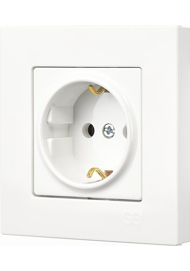 Günsan  Eqona Beyaz Topraklı Priz
