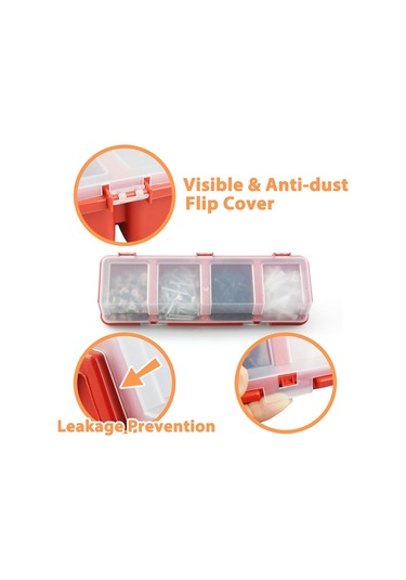 Nayomiglow Mini Vida Parçaları Kutusu Saklama Kutusu Geri Dönüştürülmüş Malzeme 400.0g Kırmızı 31x13x11cm