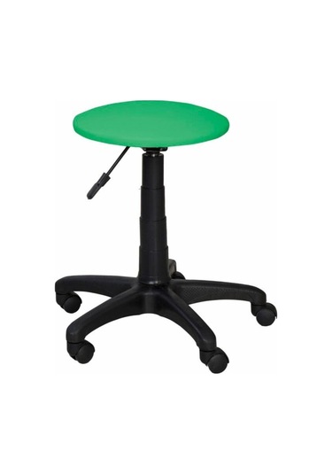 Ofiscombin Dönebilir Döner Tekerlekli Bar Eczane Laboratuvar Medikal Kuaför Taburesi Sandalye Yeşil Deri 00047499847