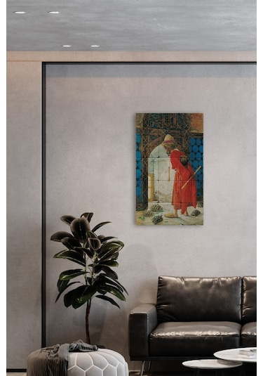 Doğal Taş Tablo Kaplumbağa Terbiyecisi - Duvar Dekoru 30x50cm