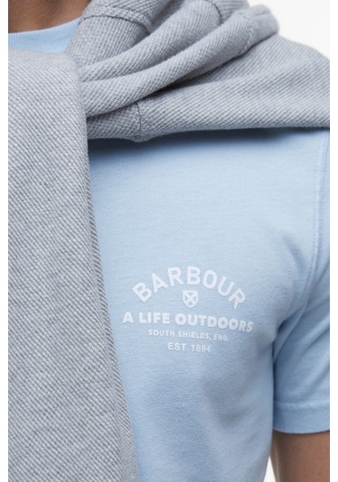 Barbour Cranmer Logo T-shirt Bu61 Ocean Sky Bu61 Ocean Sky
