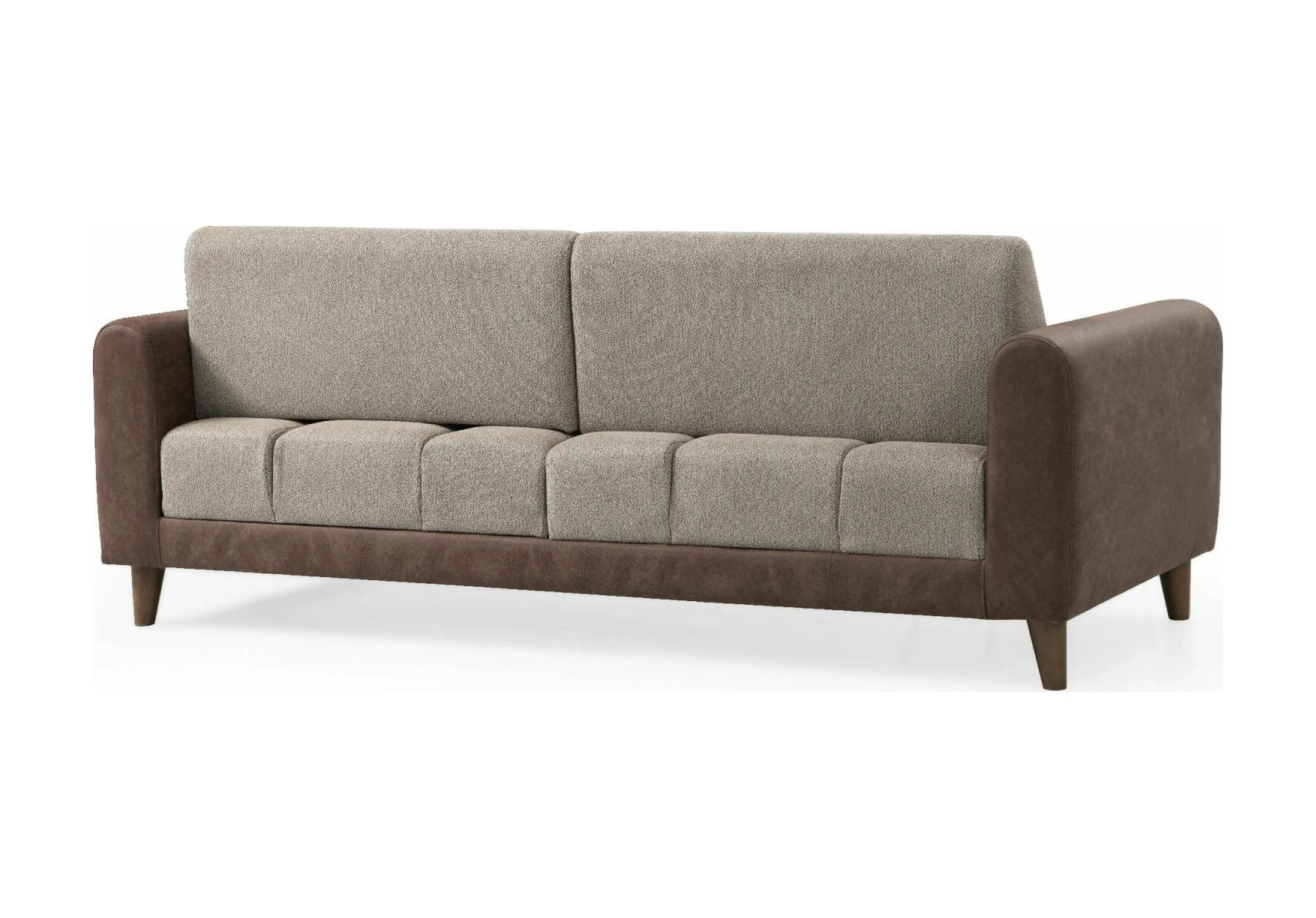 Sare 3lü Koltuk Kahve Açık Kahverengi