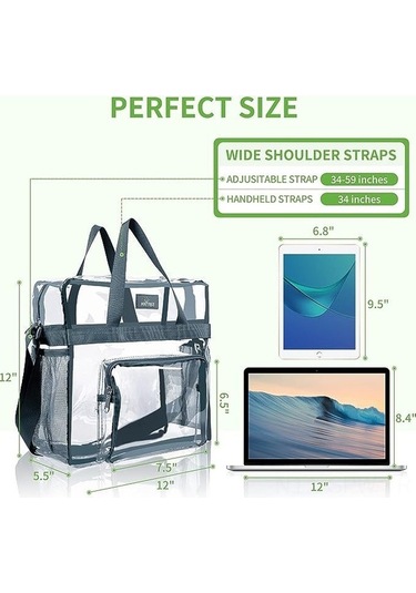 Didadodo Şeffaf Spor Çantası - Stadyum, Seyahat & Günlük Kullanım İçin Pratik 12x12x6 Cm Diğer