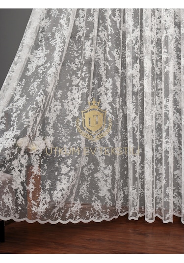 Bulut Desen Örme Tül Perde 1210