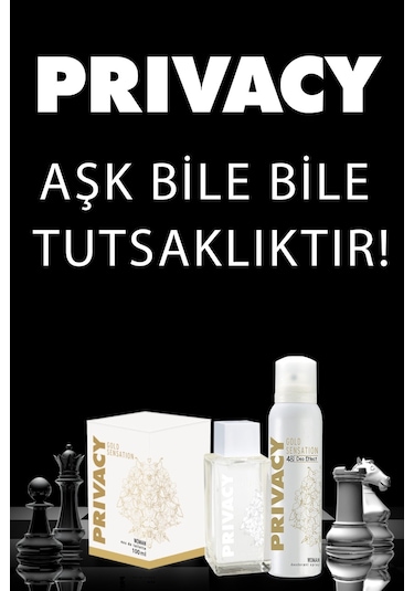 Privacy Gold Sensation Kadın Parfüm EDT 100 ML + Gold Sensation Kadın Sprey Deodorant 3 x 150 ML
