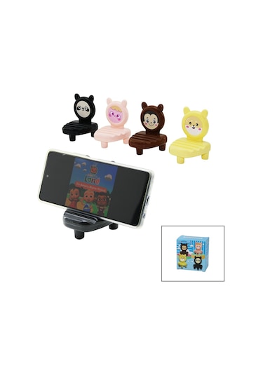 Üçgen Sehpalı Renkli Plastik Mini Telefon Tutacak 3 Kanallı 4764