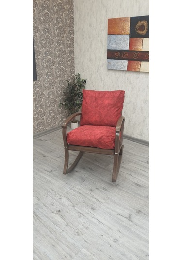 Emideco Ahşap Sallanır Koltuk Sandalye Demonte Bahçe Salon Koltuğu