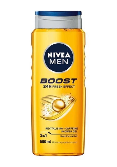 NIVEA Men Boost Vücut Yüz ve Saç Duş Jeli 500 ML