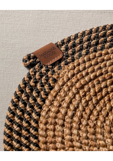 Alsace Masa Runner - Naturel/siyah Çok Renkli