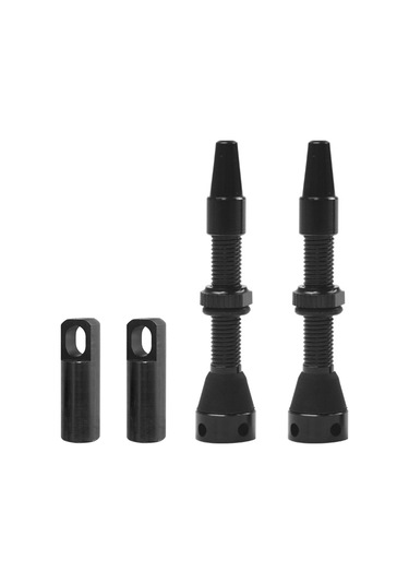 Qingmipy Cnc Alüminyum Presta Valf Sapı, Hava Tutturucu O-ring Ve Kilitleme Somunu, 40mm Siyah, 2 Adet + Ayırıcı Aracı