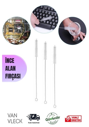 3 Lü 24 Cm Pipet Temizleme Teli İnce Alanlar İçin