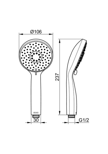 Keuco Showers El Duşu Elegance 2 Fonk. Krom - Keu.51680010300 Diğer