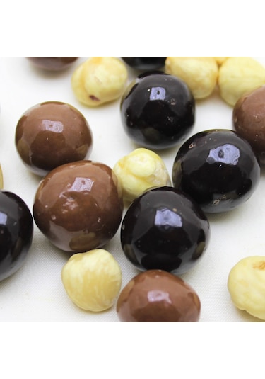 Dark Brown Fındıklı Çikolata - Dolgulu Bitter - Sütlü Draje 500 G