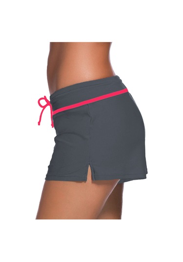 Mufunye Bayan Yazlık Düz Paça Mayo Şortu İç Astar Gri Pembe Cn:xl Diğer