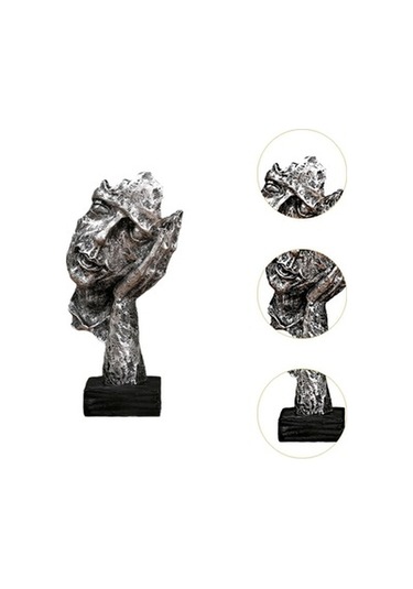 Lijinxu Yüz Soyut Heykel Raf Giriş Yatak Odası Için Gümüş