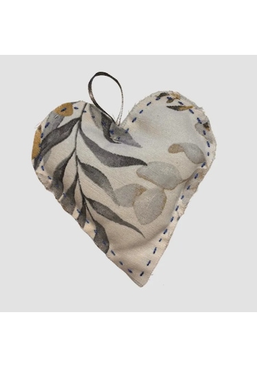 Uretti - Gamze 4416 - El Yapımı Kalpli Dantelli Lavanta Tanecikli Kese 13cm - Mavi